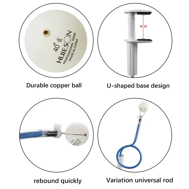 Huieson Máquina De Treinamento De Tênis De Mesa, Rebote Rápido Fixo, Bola De Ping Pong, Treinador De Acariciamento, Ferramenta De Treinamento