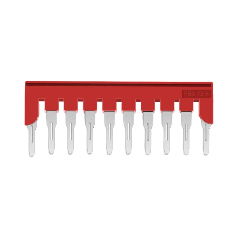 10Pcs FBS Pure Copper Bridging Bar Shorting Strip For Spring Terminal Blocks (ST 1.5/2.5/4/6mm²)