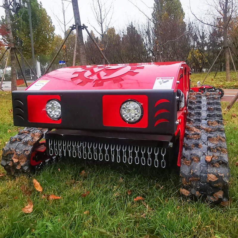 

Safety Auto-Stop Blade Robotic Lawnmower Easy to Operate Crawler Lawn Mower to Drive All-terrain High-performance Household Rc