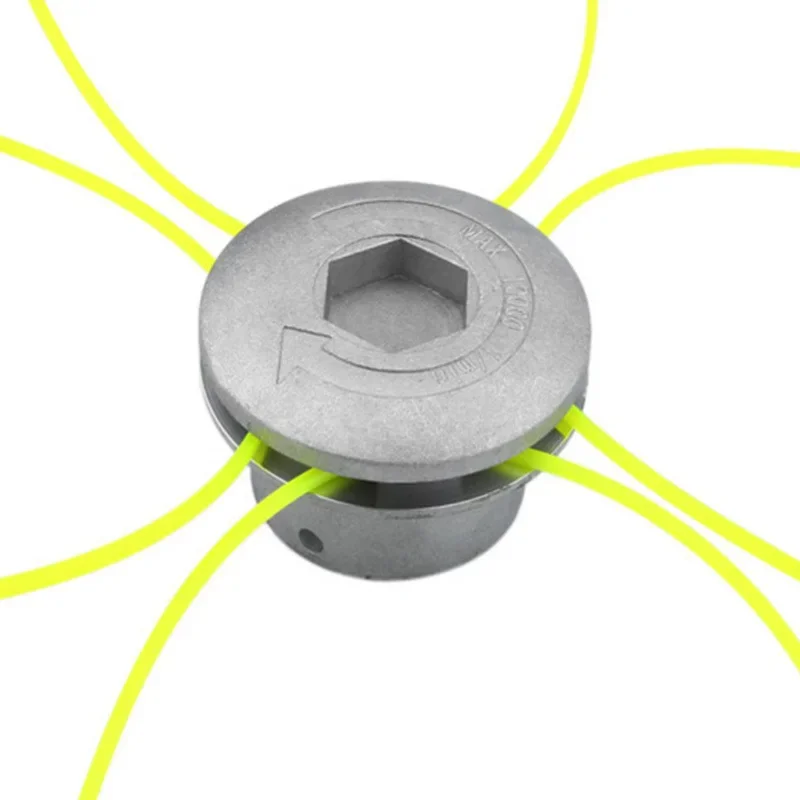 رأس عالمي لقص العشب من الألومنيوم ، رأس قاطع للفرشاة بأربعة خطوط ، رأس خط قطع العشب من النايلون لماكينة جزازة العشب ، فضي