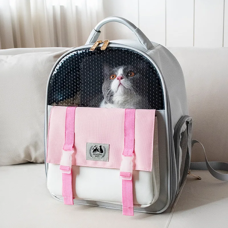 New Arrival Cat Carrier Backpack, Large Capacity and Foldable Pet Bag for Small Cats and Dogs, Portable and Lightweight for Easy