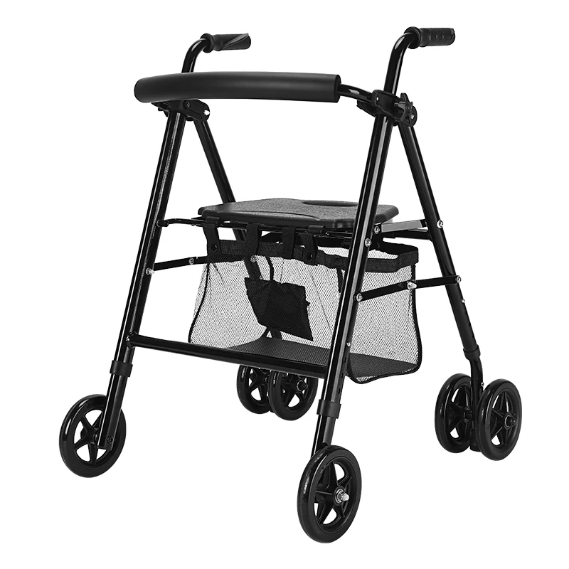 

Senior-Friendly Foldable Rollator Walkers With Comfortable Seat