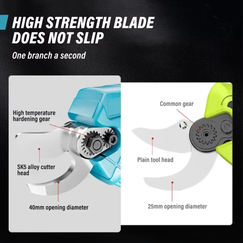 Cesoie elettriche da potatura Paesaggistica Forbici elettriche al litio per alberi da frutto Strumento per potatura di rami wireless