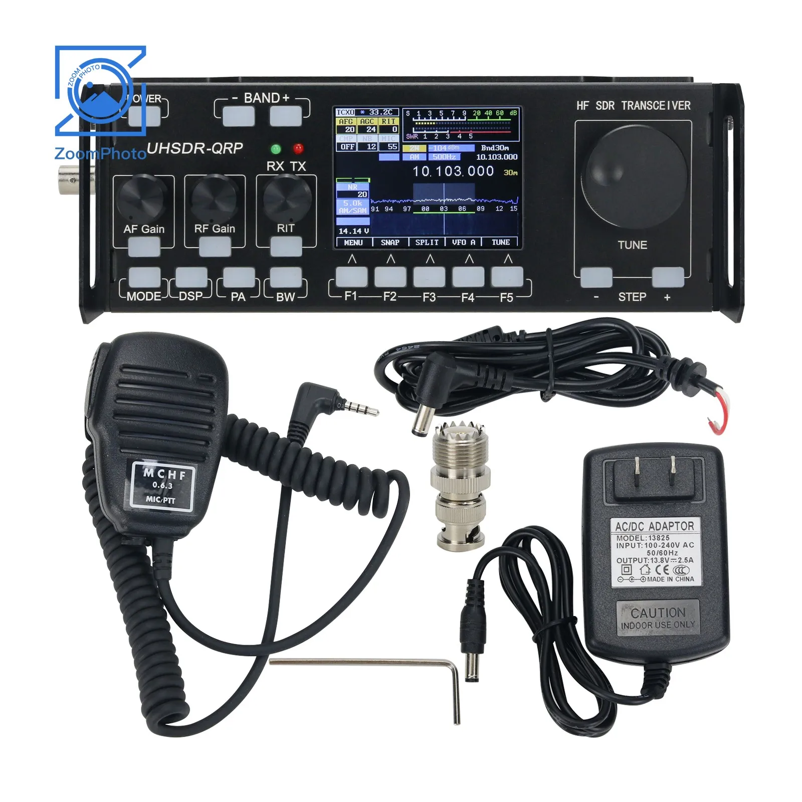 HamGeek MCHF V0.6.3 SDR HF QRP Transceiver Portable Small Amateur Ham Radio Emergency Communication Equipment