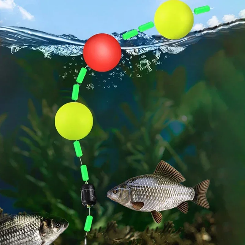 

10pcs Float Ball Foam Ball Eye-catching Bean Hard Fishing Float Buoyancy Ball Bobbin Rig Outdoor Floating Fishing Tackle 15-36mm