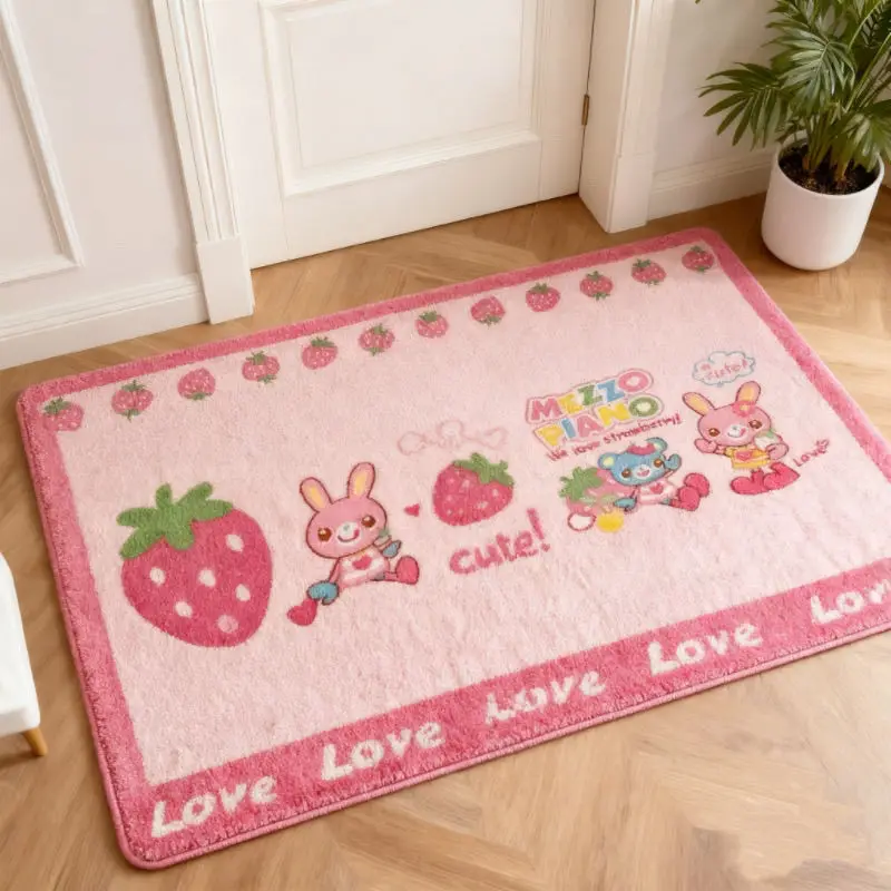 Japanese Cartoon Mp Cute Bedside Carpet Floor Mat Cute Sweet Girl Imitation Cashmere  Coffee Table Carpet for Living Room