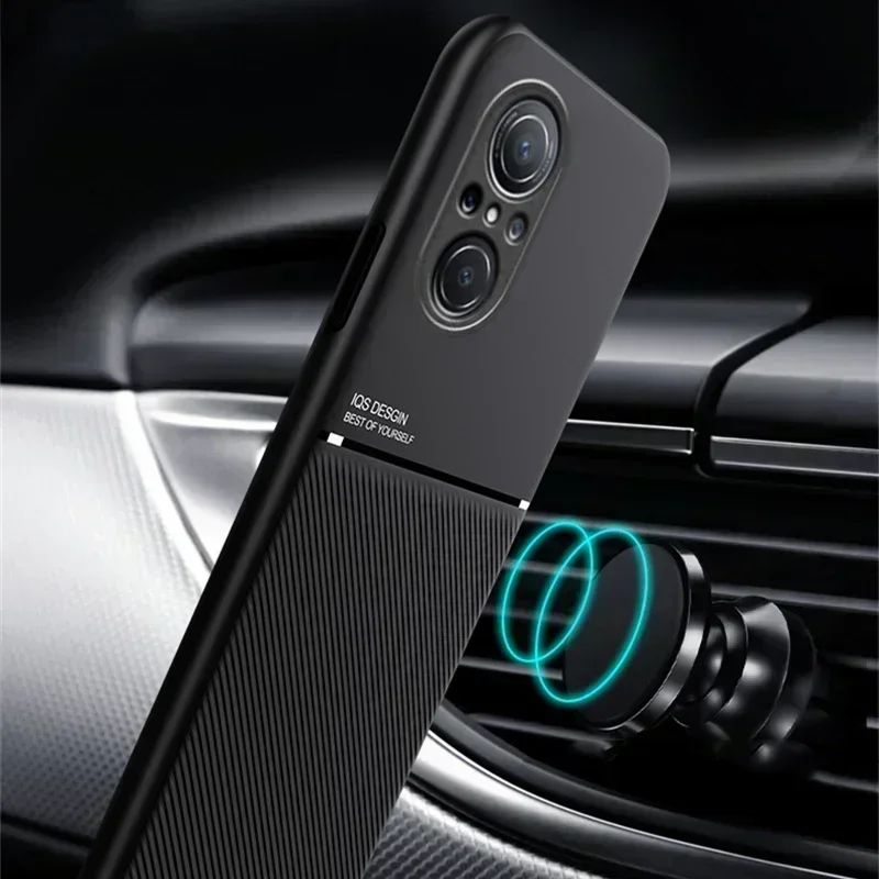 Coque de téléphone en silicone antichoc avec aimant pour voiture, étui en cuir pour Huawei Nova 9 SE HuAbropérer y Nova9se, coque arrière pour 93wei Nova 9