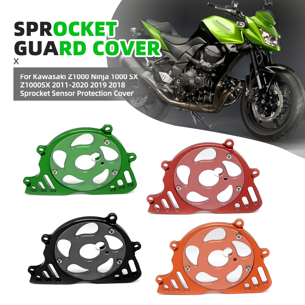

Front Chain Guard Cover Protector For Kawasaki Z1000 Ninja 1000 SX Z1000SX 2011-2020 2019 2018 Sprocket Sensor Protection Cover