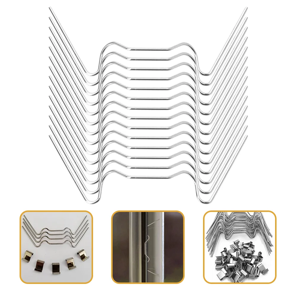 

50 Pcs Greenhouse Glass Clamps Polycarbonate Panel Clips Duct Tape Heavy Duty Waterproof W-wire Stainless Steel