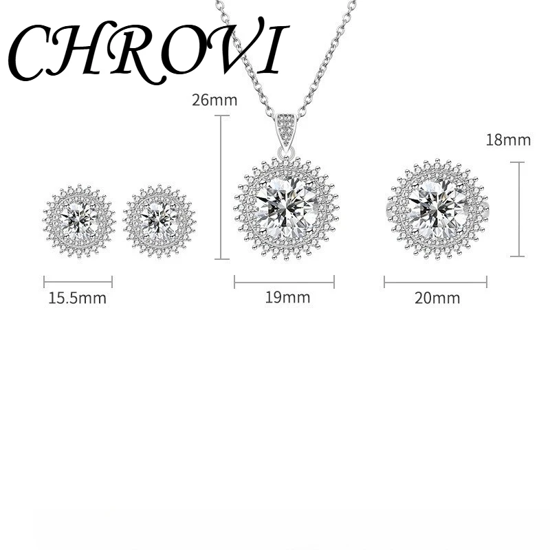 Luxuriöser 925 Sterling Silber Schmuck - Damen Sonnenblumen-Farbiger Edelstein Ring, Halskette, Ohrstecker - Damen Zirkonium Set – Detail 6