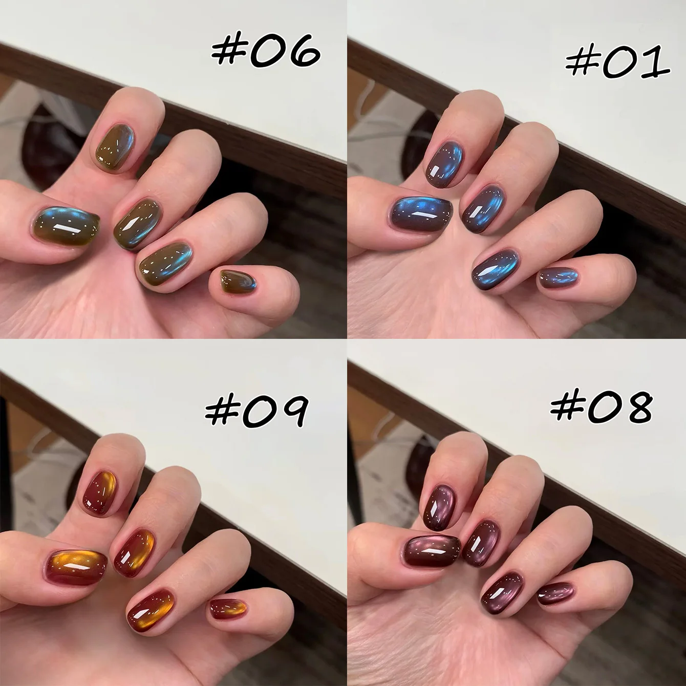 1 Uds Otoño Invierno Popular Flash astrológico ojo de gato Gel esmalte de uñas moda blanqueamiento cuentas de vidrio arte de uñas suministros de uñas