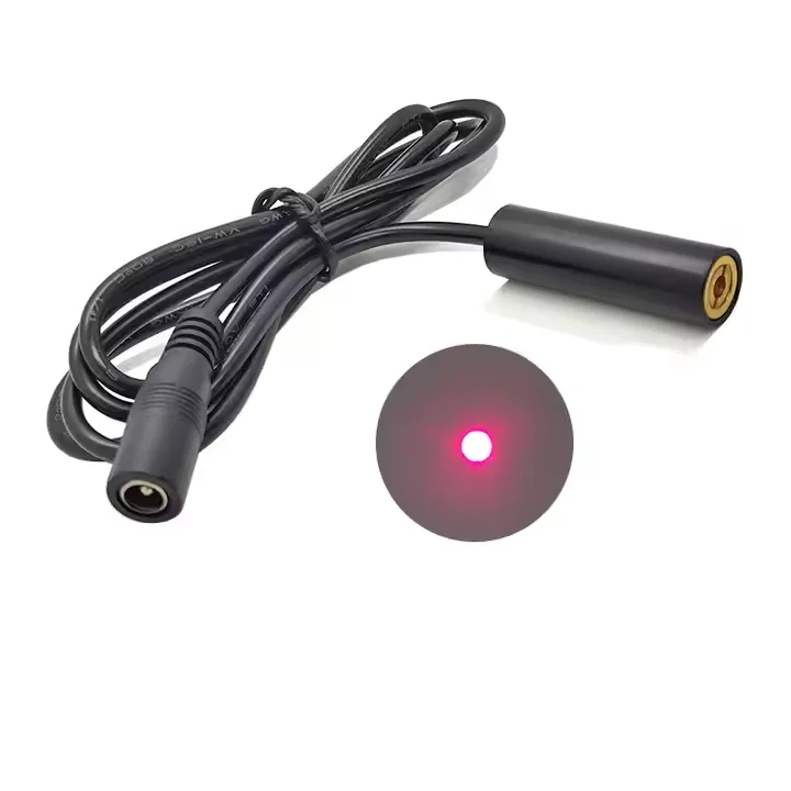 80mw 650nm 12x40mm Red Dot Laser Module Industrial Glass Lens Internal Focus Laser DC Interface