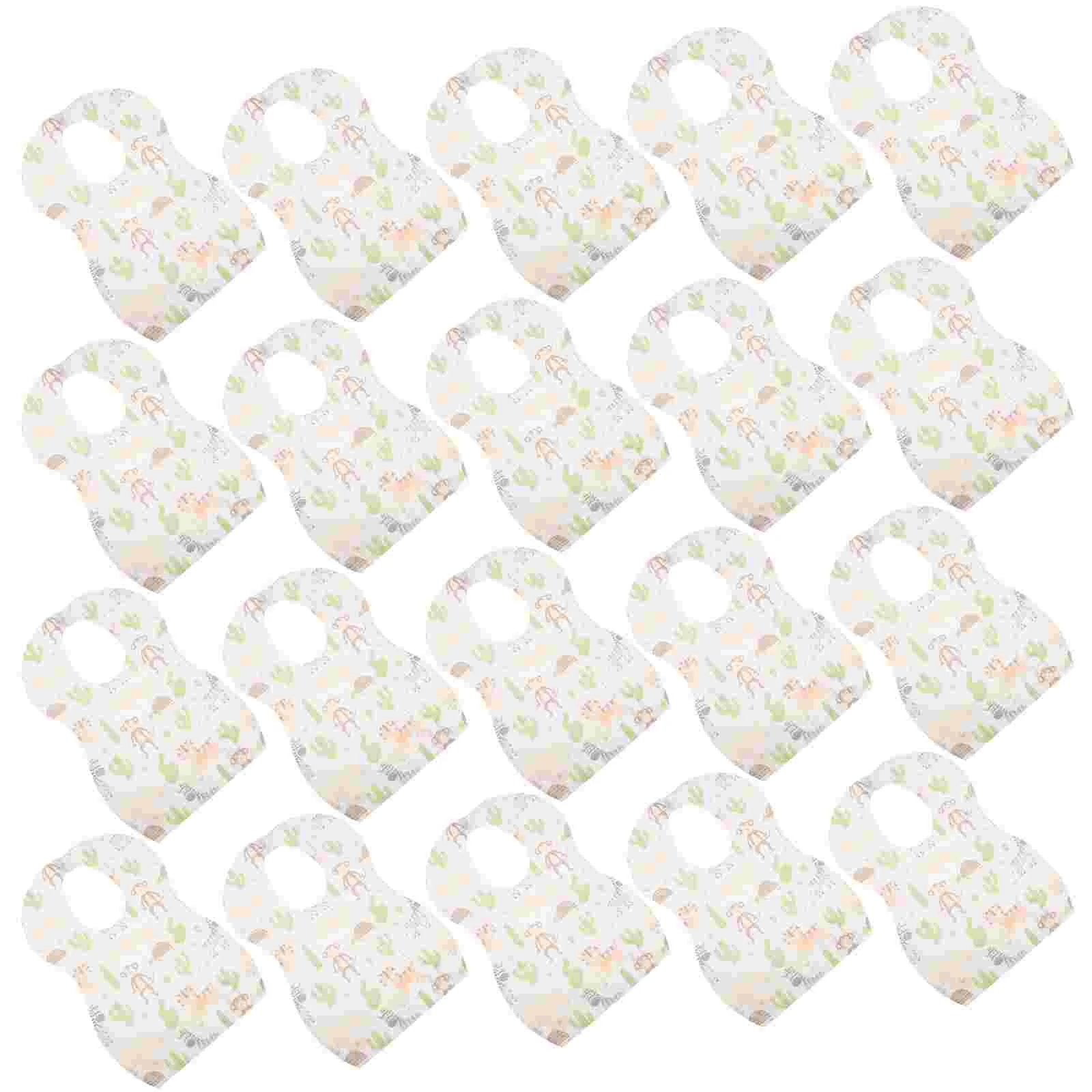 

20pcs Disposable Baby Eating Bib Portable Infant Bib Cartoon Toddler Bib Clothes Bib Bib Protector Bib Apron