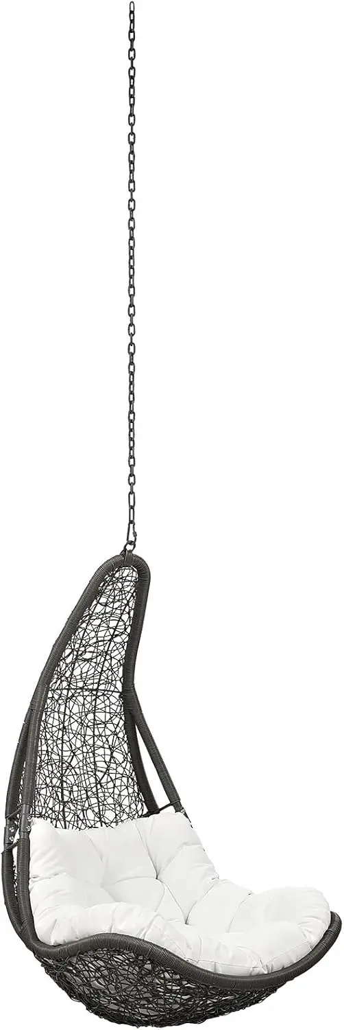 

Abate Outdoor Patio Swing Chair Without Stand, Gray White