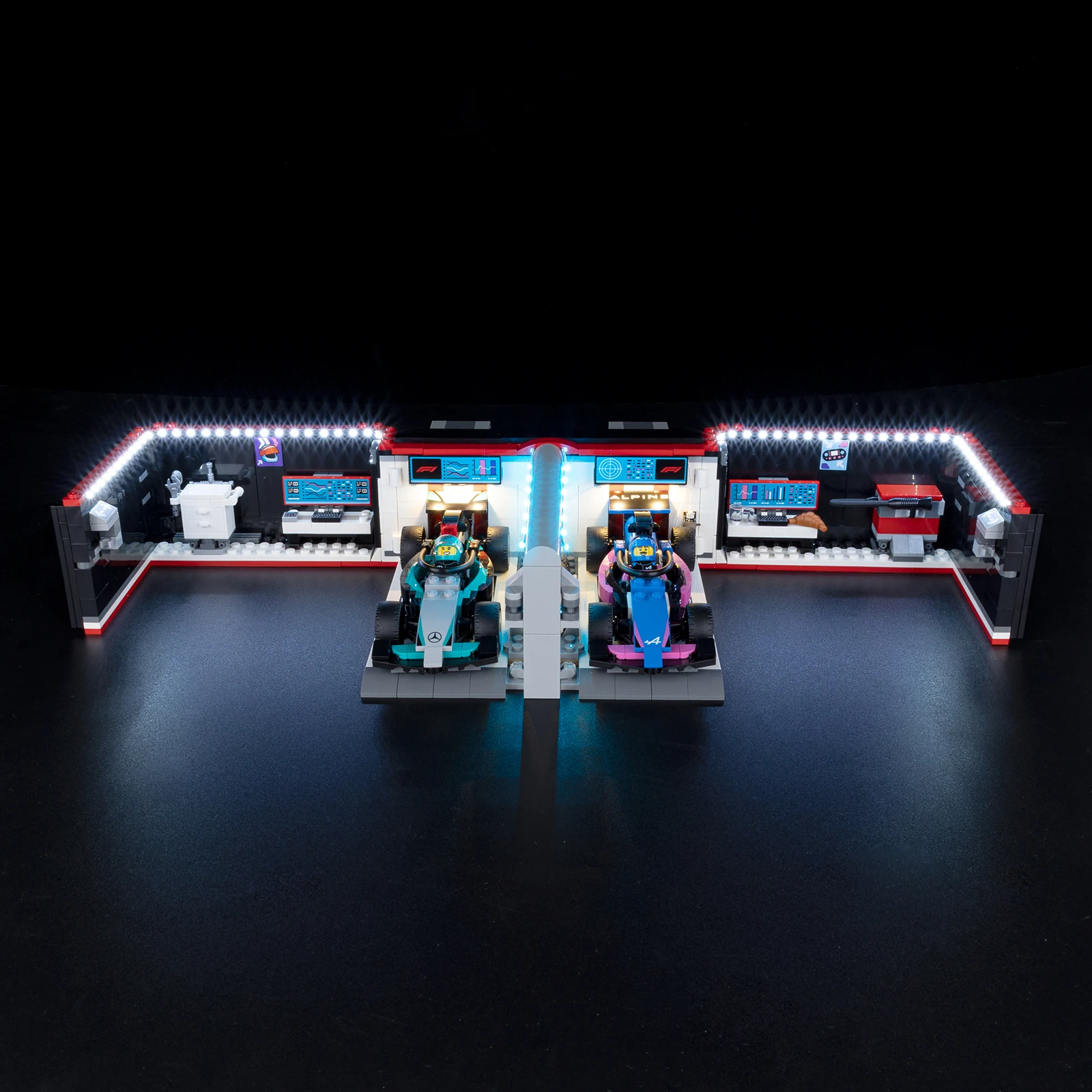 LED Light Kit for F1® Garage & Mercedes-AMG & Alpine Cars 60444 Model Toy Set Not Include Building Blocks