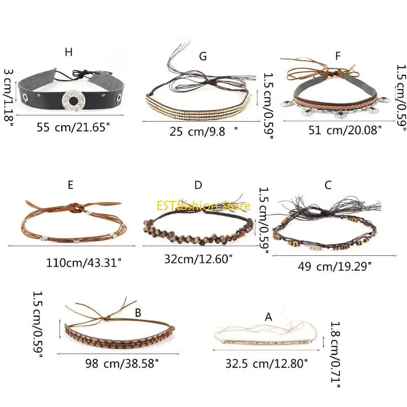 Y5GC Cowboy Hat Band Mexicaanse hoedband Beaded Hat Band Western Hat Belt Band Hatband