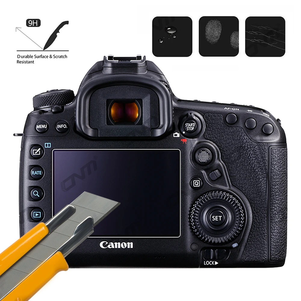 2Pack Tempered Glass for Canon EOS 5D Mark IV III 5DSR 5DS Camera Screen Protector Anti-Scratch  Accessories Protective Glass