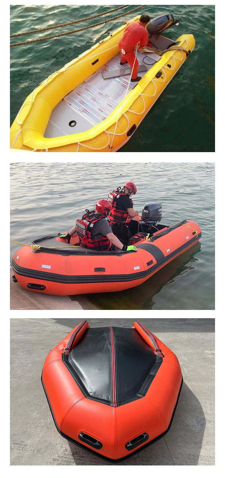 حار بيع 6 أشخاص سباق قارب ألومنيوم قابل للنفخ عالية السرعة Catamaran الرعد قارب القط المطاط كاياك للبيع #4