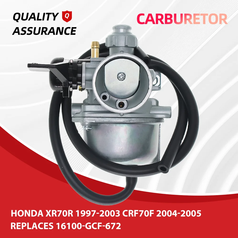 

For Honda XR70R 1997-2003 CRF70F 2004-2005 Carburetor Assembly, Replaces 16100-GCF-672, Hand Choke Carb