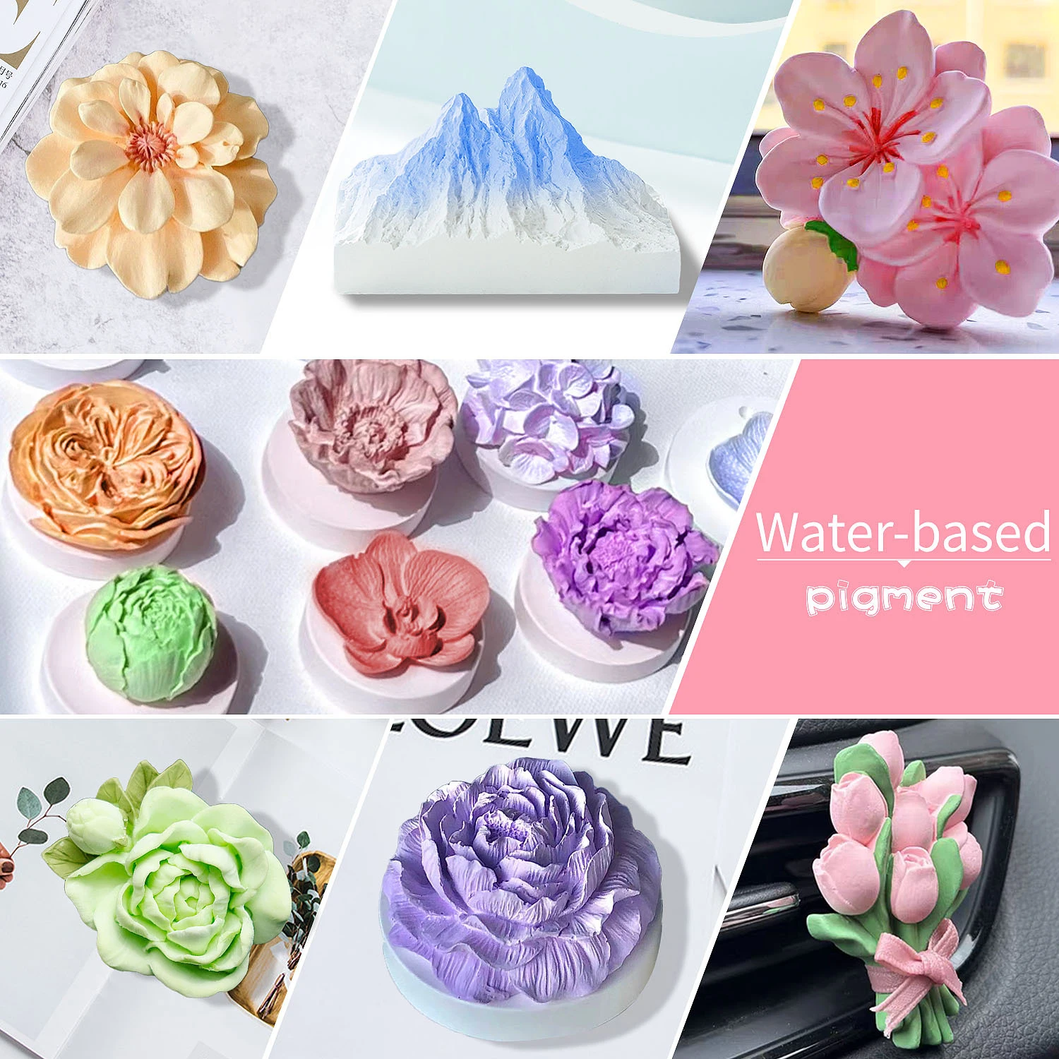 15 Colors 10ml Gypsum Pigments Plaster Craft Dye colorant Handmade Concentrate Cement Mold Coloring Material DIY Jewelry Making