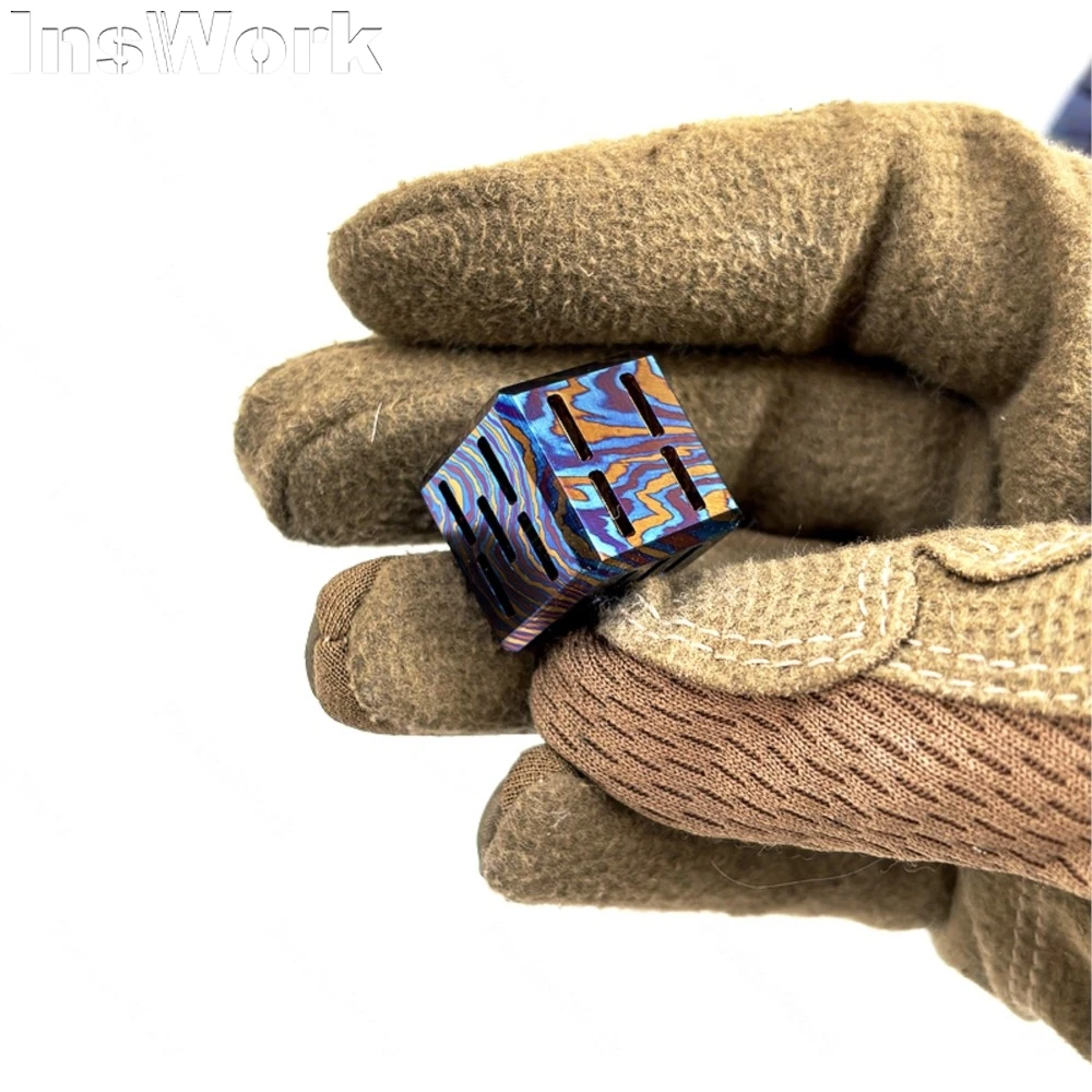 Dados EDC de Damasco de titânio cor brinquedos de mesa brinquedo para alívio do estresse