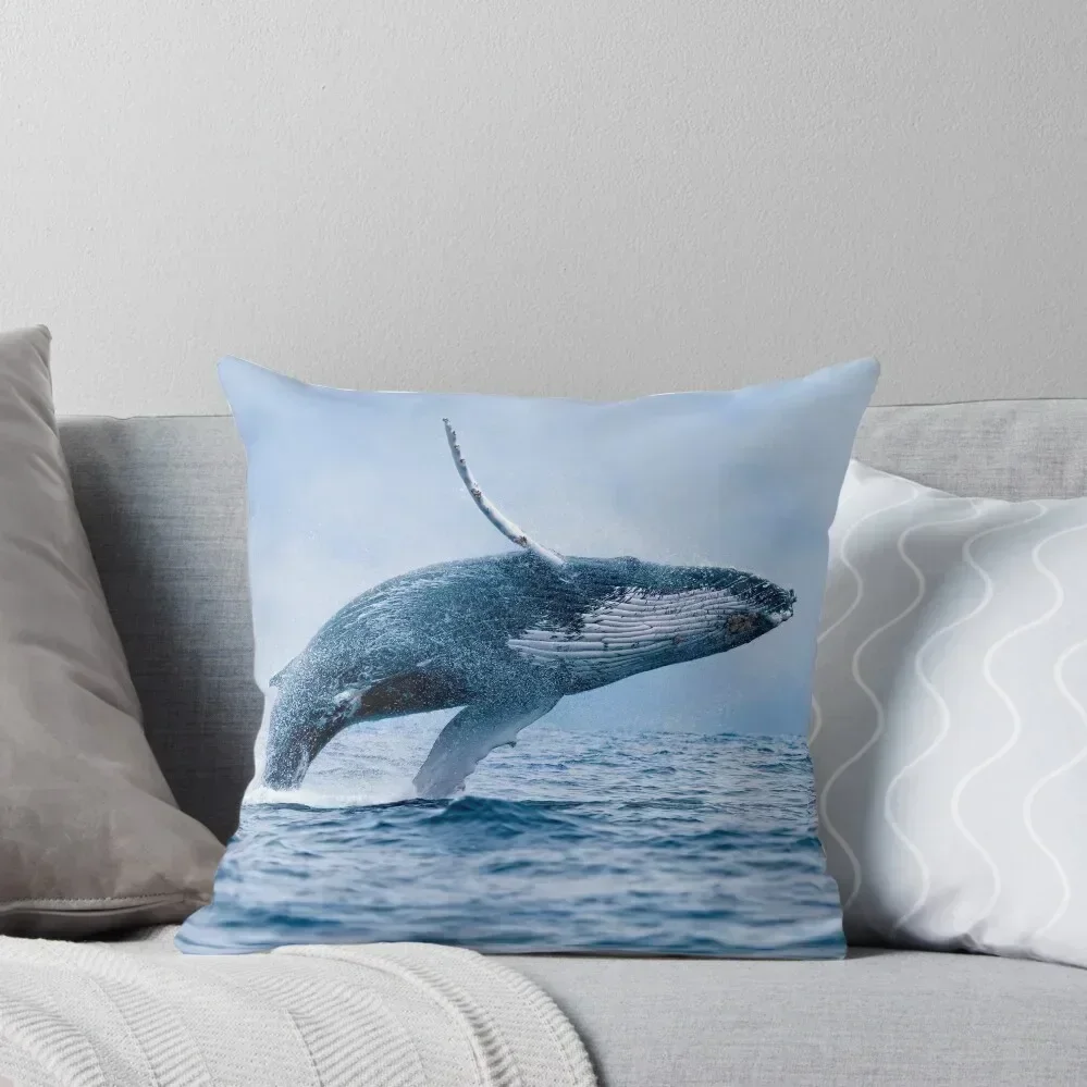 

Breaching Humpback Whale Throw Pillow pillow cover christmas Cushion Child Ornamental Pillow Pillows Aesthetic