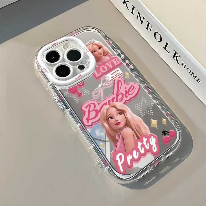 Barbie Phone Case Suitable for Iphone 15 14 13 12 11/pro Max Cute Girly Barbie Princess Anti-Fall Mobile Phone Case