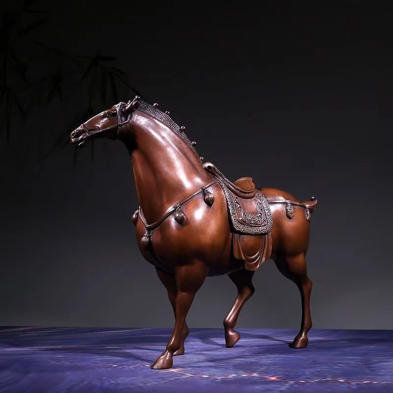 

Rare Ming Dynasty pure copper running horse statue,Free shipping