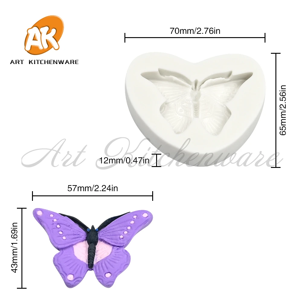 Pretty Butterfly Silicone Fondant Mold Cake Decorating Silicone  Soap Moulds Chocolate Cupcake Cookies Decorations Bakeware image 2
