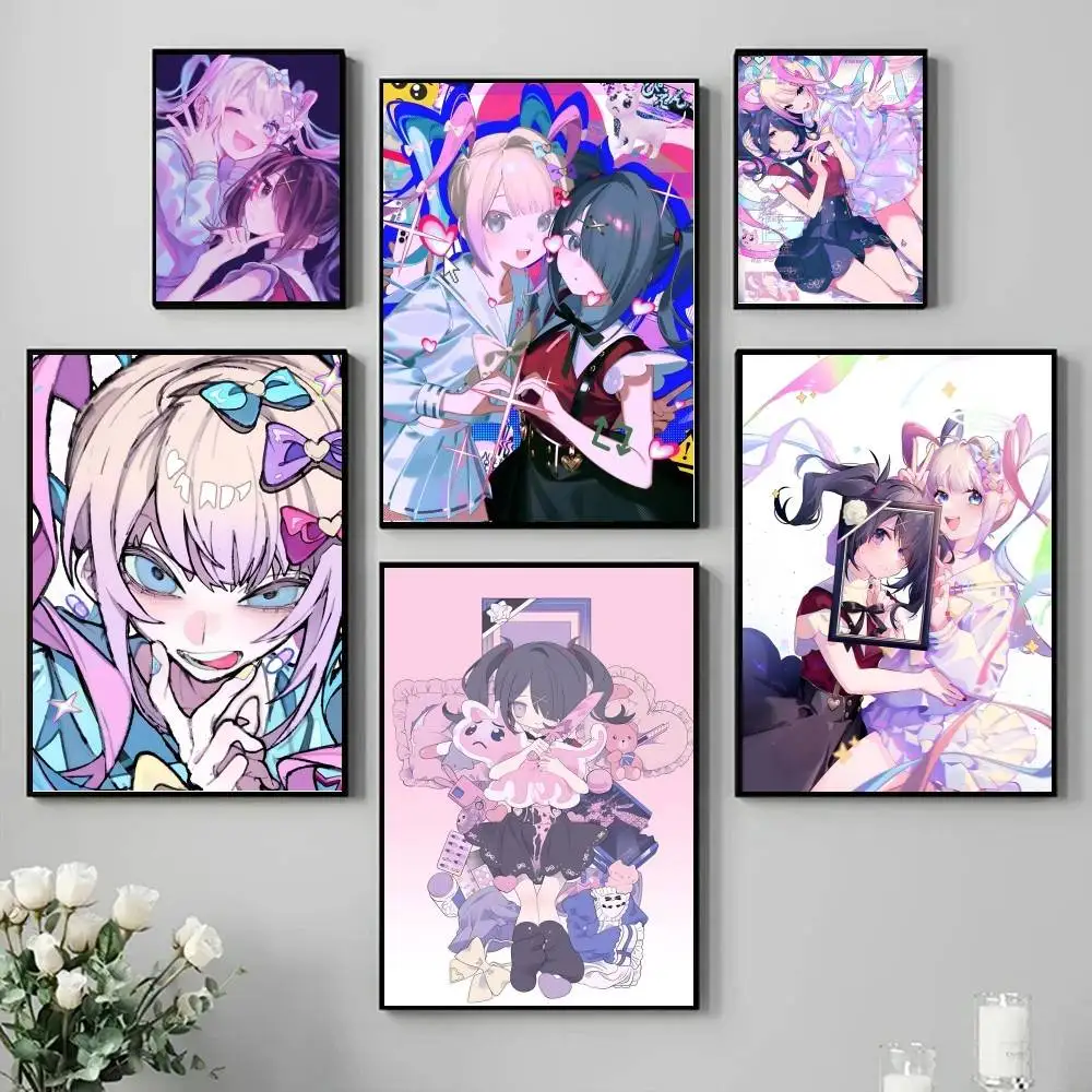 Game Anime N-Needy Streamer Overload Poster Self-adhesive Art Waterproof Paper Sticker Coffee House Bar Room Wall Decor