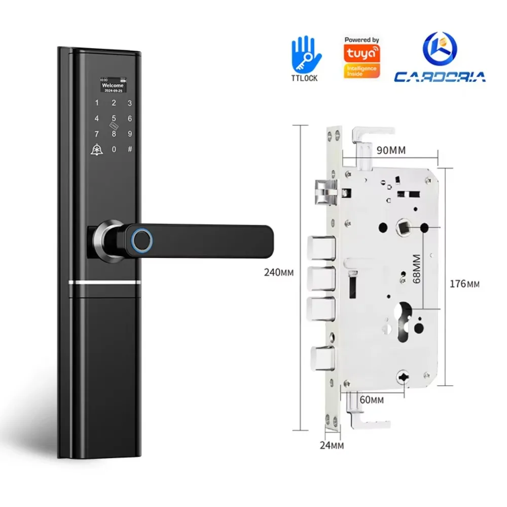 

Biometric Fingerprint Lock Electronic Security Door Lock with Keypad Wifi Remote Control Digital Smart Door Lock