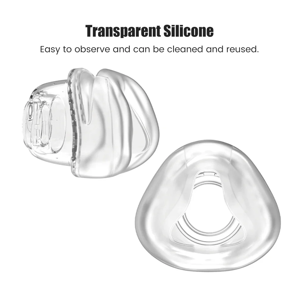 1/2x Silicon CPAP Nasal Mask Silicon Gel Cushions Mask for Auto CPAP BIPAP Machine Sleep Apnea Nasal Mask Nose Anti Snoring Tool