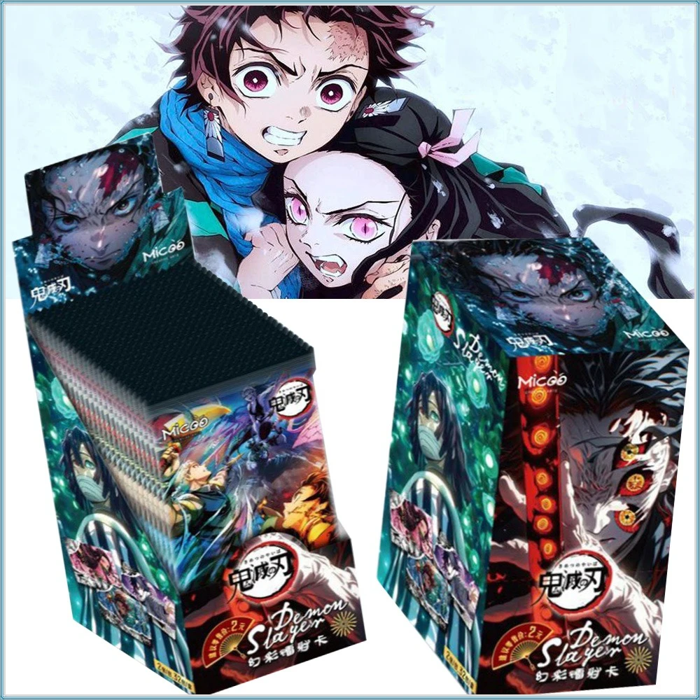 デーモンスレイヤーホビーコレクションカード我妻善逸玉子カラフルレーザーマガジンスタイルアニメキャラクターカード男の子女の子ギフト