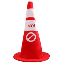 Funny Party Hat Halloween Costumes Traffic Cone Plush Novelty Headgear Headwear