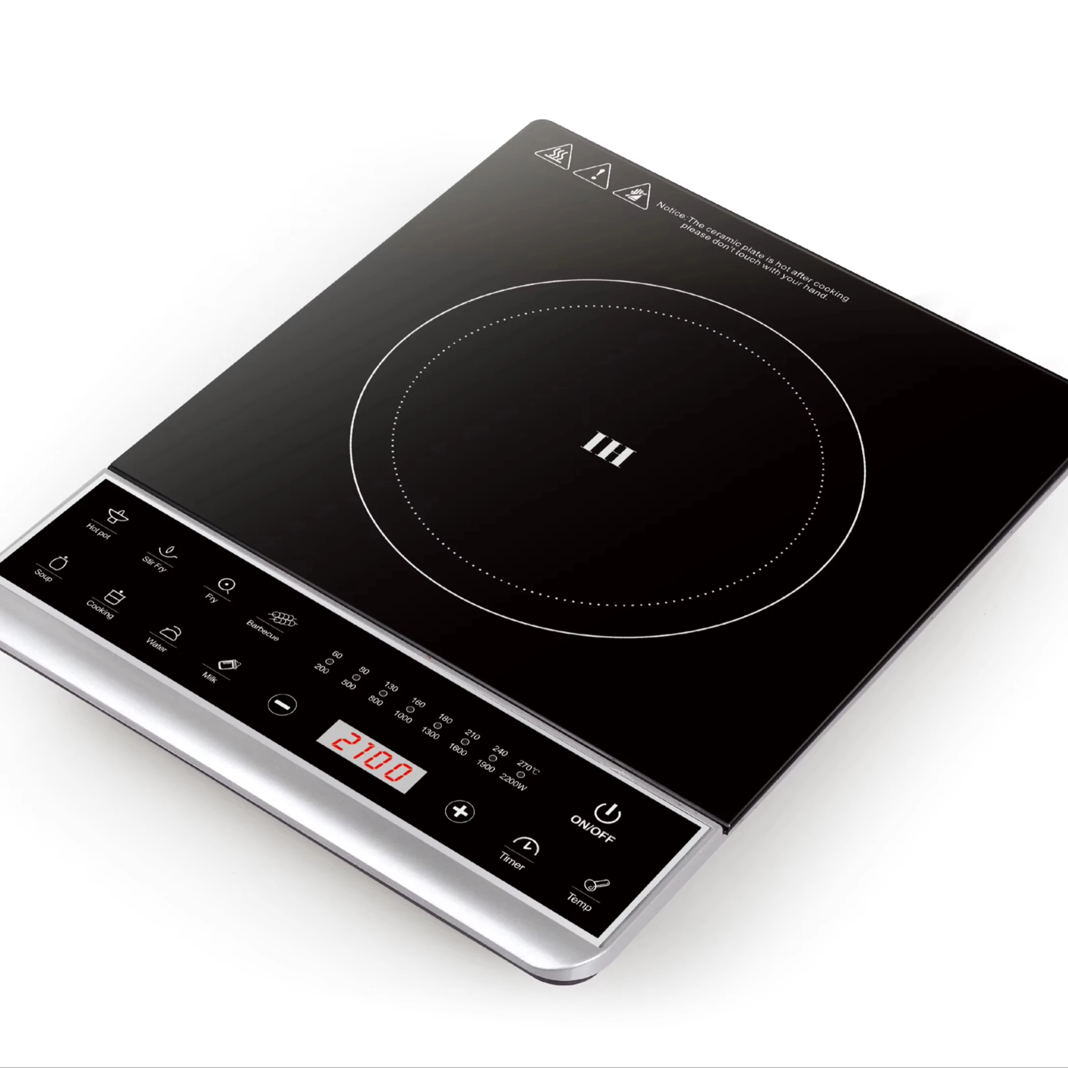 

2000W Electric Single Induction Hob with Child Lock Tomer Automatic Switch Off Induction Cooker Household Induction Cooker