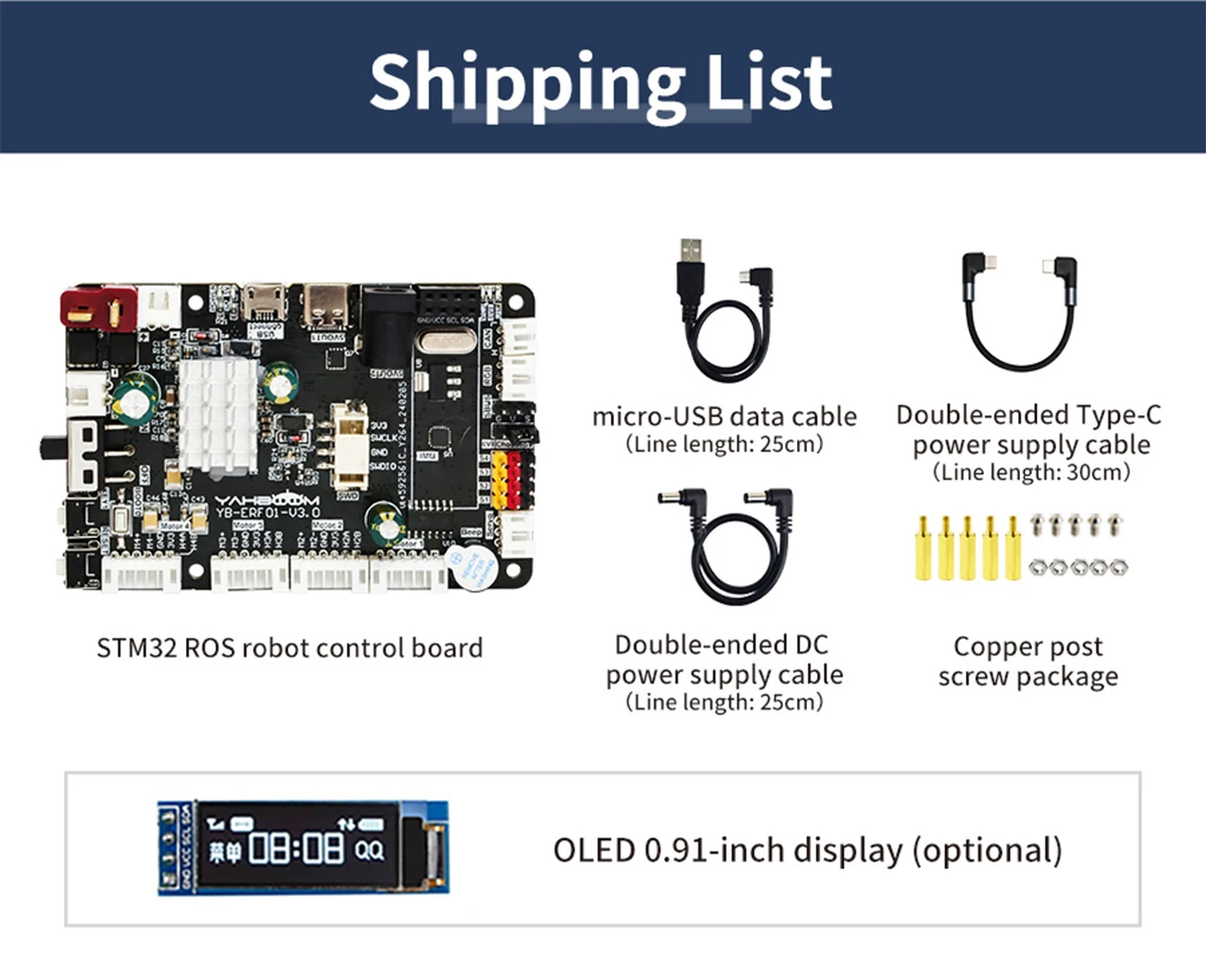 STM32F103RCT6 Steuerplatine ROS Robot Erweiterungsplatine mit 9-Achsen-Sensor Motor Servoanschluss für Raspberry Pi Jetson ROS ROS2 Roboter – Detail 27