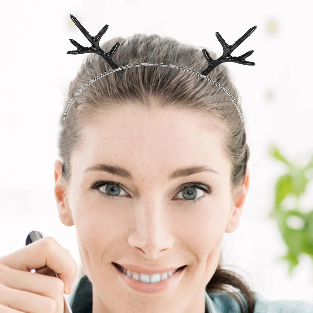 

4Pairs Mini Deer Antlers DIY Plastic Headdress Accessories Christmas Headband for Hairpins Costume Party Cosplay Decor