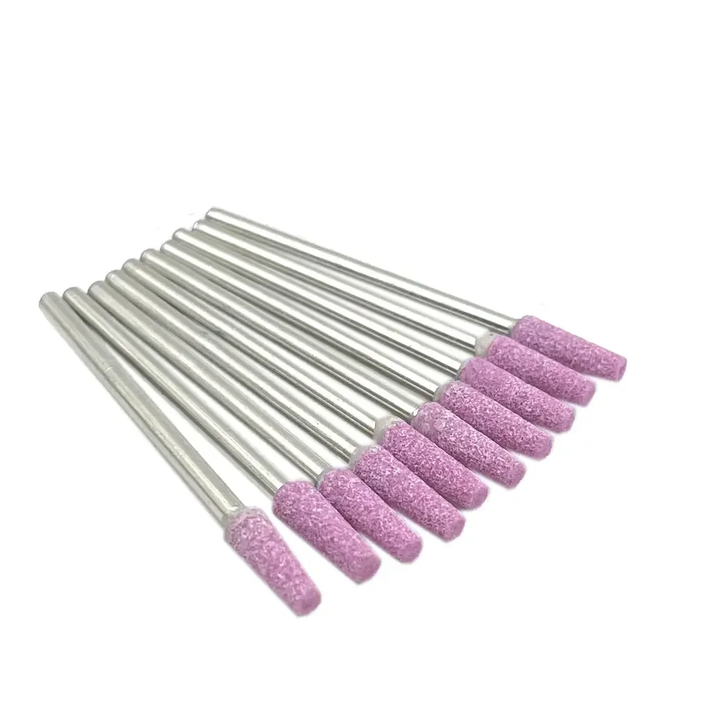 10pcs/set  Dental Stone Grinder Polisher Burs 2.35mm Shank For Contouring Shaping Porcelain Dental Rotary Stone Polisher