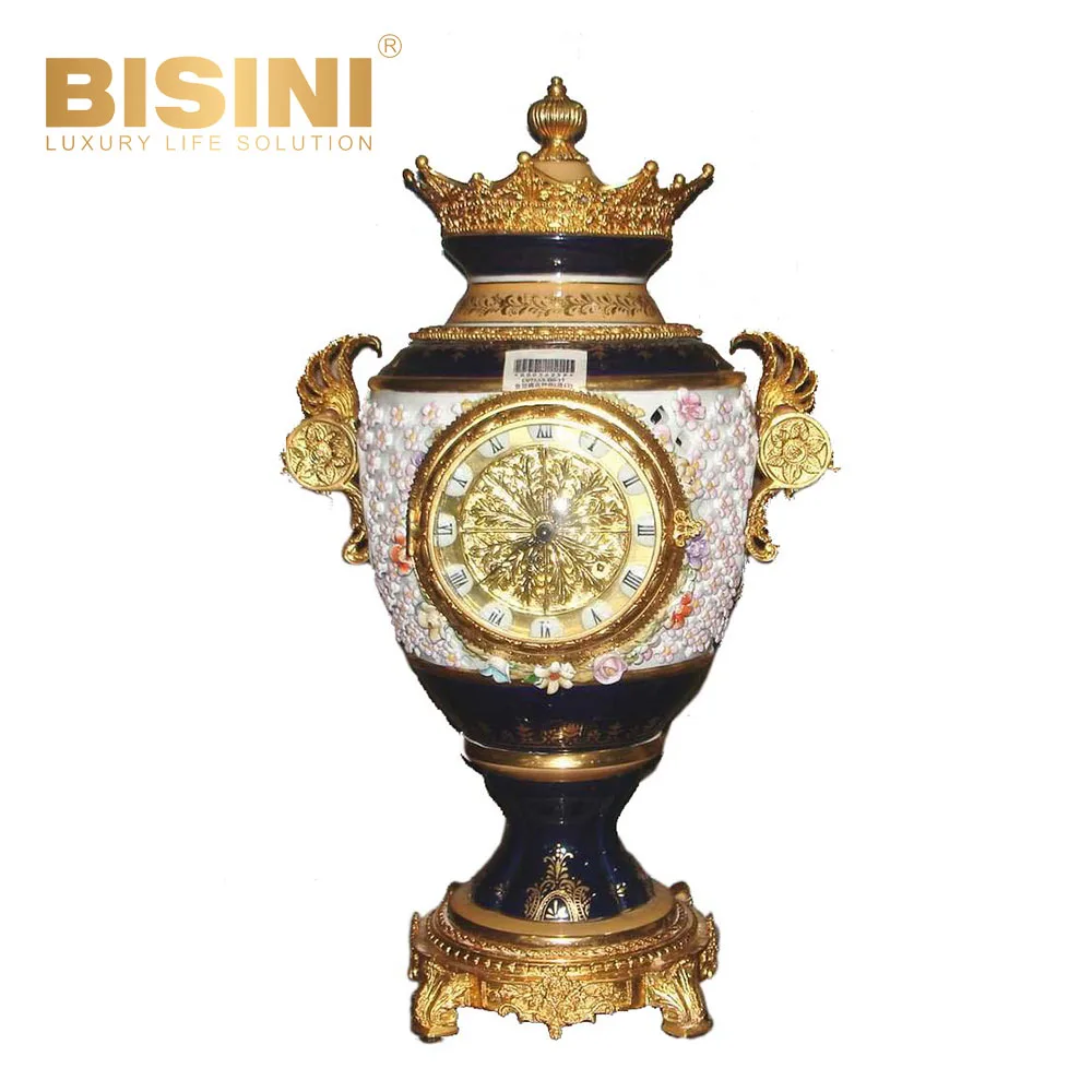 Creative Clock Home Use Exquisite Craftsmanship High-end Villa Light Luxury French Ceramic Decoration Pattern Clock