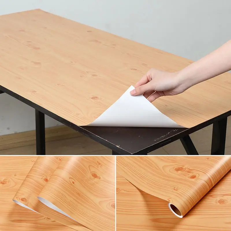 55 سنتيمتر عرض الخشب الحبوب البلاستيكية خلفية لباب خزانة خزانة الجدول الأثاث مقاوم للماء ملصقات بمادة لاصقة ديكور المنزل فيلم