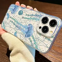 INS Jellyfish Pattern Phone Case for Huawei Honor X9a X9b X8b X7b 90 20 nova 9 7 7i P40 P30 SE Lite 4G 5G Clear Soft TPU Cover