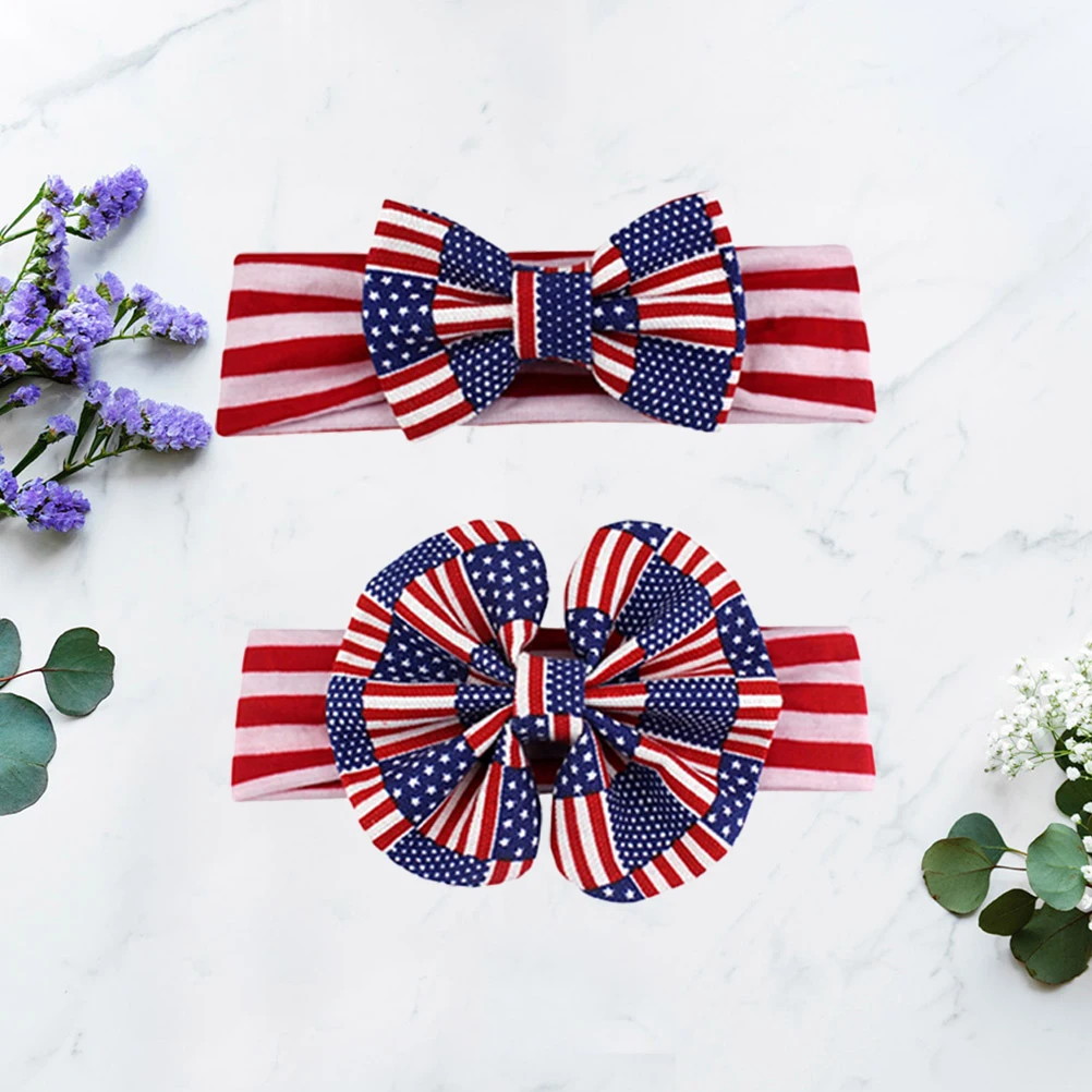 

Детские повязки на голову для девочек с натуральным флагом, противоскользящая повязка для волос для детей, аксессуары для вечеринок, свадебные фестивали, фотографии