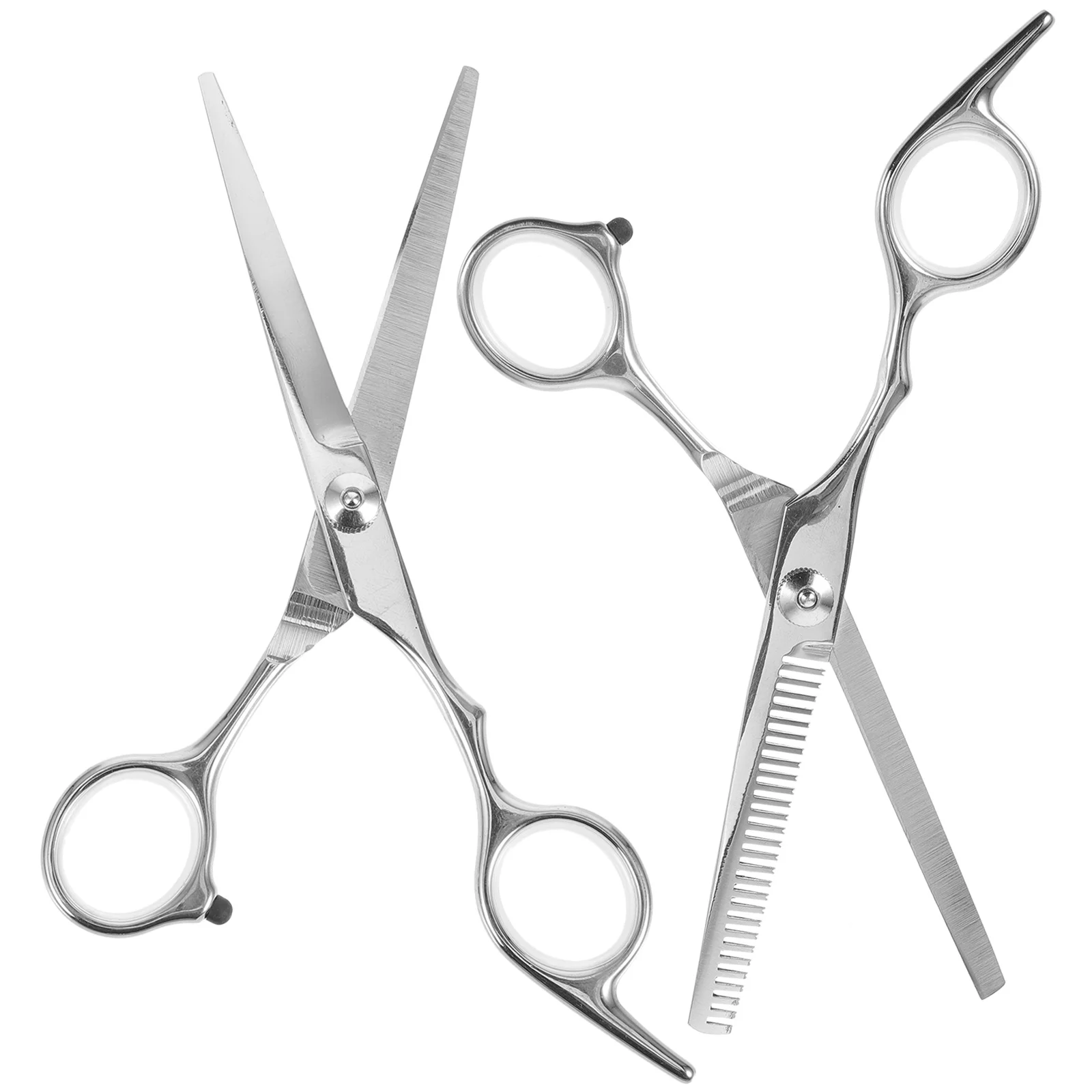 

2pcs Hair Thinning Scissors Cutting Shears Stainless Steel Barber Tools For Salon Home Use Hair Styling Professional