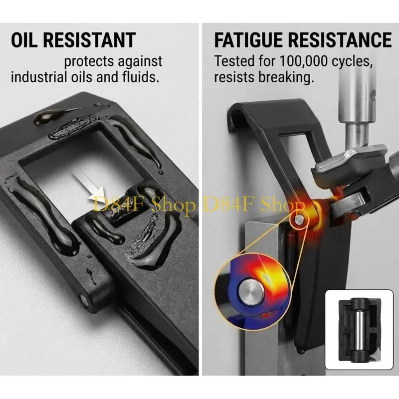 D84F Draw Latches Closure Clasp Repair Set, 2 Piece Black Mount Hardware for Cases