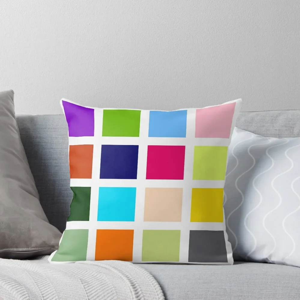 Square Swatches - Bright Tiles Throw Pillow Pillowcases Cushion Covers Sofa pillow cover christmas autumn pillowcase pillow