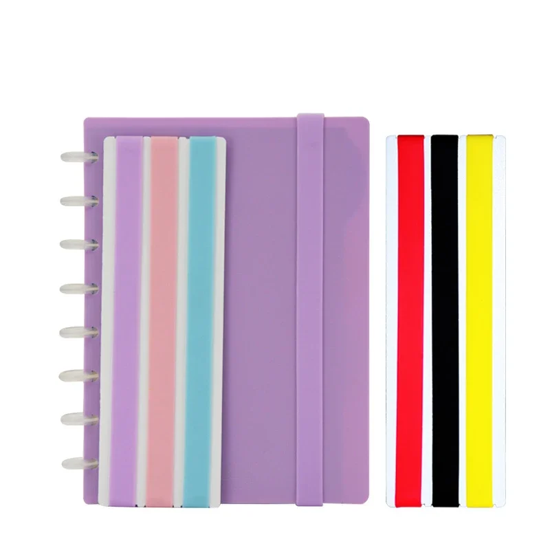 Fromthenon 3pcs Candy Color Planner Silicone Strap A5 Notebook Elastic Band Diary Scrapbooking Accessories Office Supplies