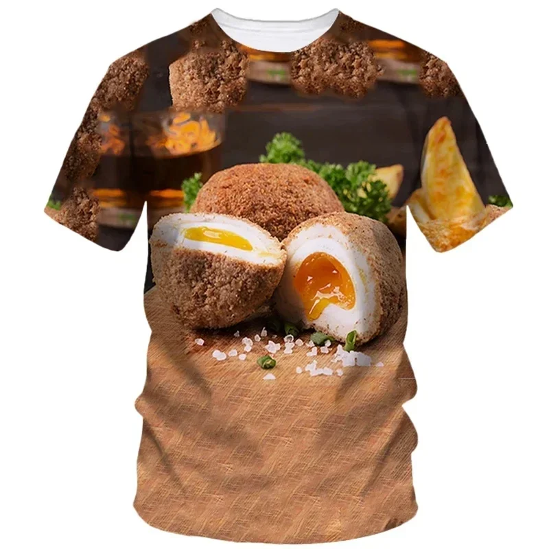 

Summer Fashion The Egg Picture T Shirts For Men Casual 3D Print Tees Hip Hop Personality Round Neck Short Sleeve Tops