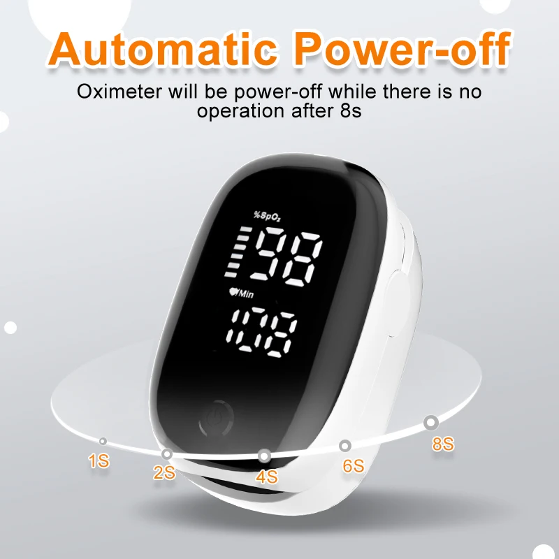 Oximeter Portable Fingertip Pulse Blood Oxygen Saturation Monitor With LED Display Fingertip Oximeter Testing SpO2 Health Care