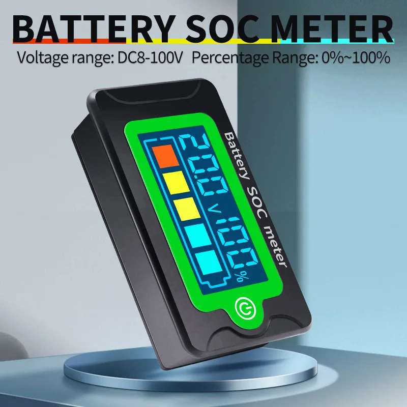 PZEM LCD Digital Voltmeter Voltage Meter Acid Lead Lifepo4 Lithium Battery 12V/24V/36V/48V Capacity Indicator Car Motorcycle