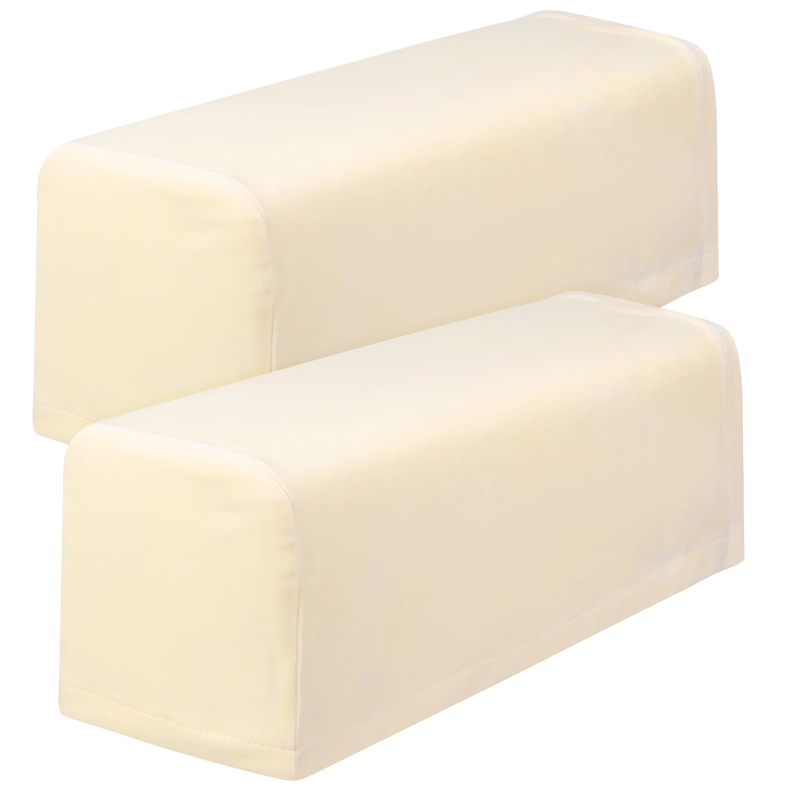 

2pcs Sofa Armrest Cover Universal Protector Elastic Couch Beige Antimacassar Home Office Durability Decor